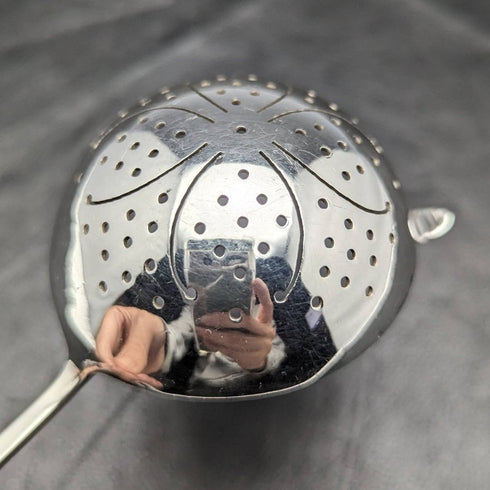 1917 British Antique Sterling Silver Tea Strainer